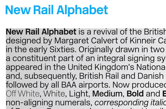 New Rail Alphabet