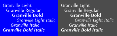 Granville‚ a contrasted sans serif‚ by @ProductionType