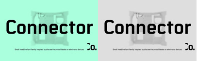 Connector‚ a geometric and technological headline font family‚ by Roman Černohous