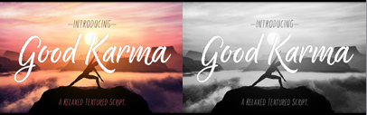 @positype released Good Karma‚ a new script typeface family.