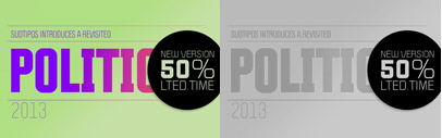 Politica family was expanded to 36 weights from thin to black. 50% off for a limited time.