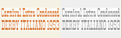 Carnival Extra Condensed digitized by @typeoff is available at @photolettering.