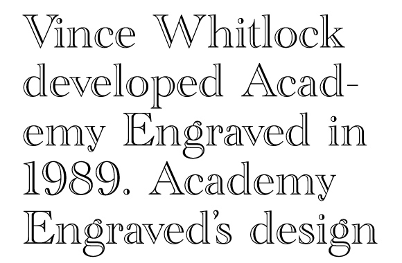Academy Engraved