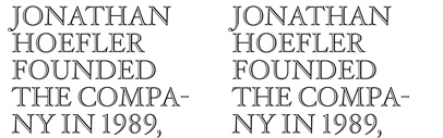 Hoefler Text Engraved
