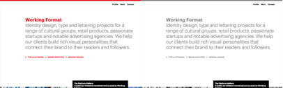 Working Format