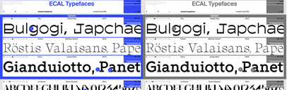 ECAL Typefaces