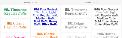 HAL Typefaces