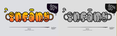 Infamy‚ a display typeface inspired by graffiti and street art. 50% off until Dec 14.
