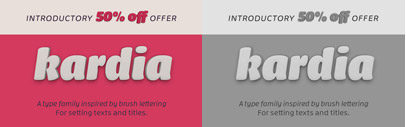 Kardia‚ a soft sans‚ by @rfuenzalida. 50% off till Dec 5.