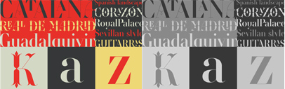 Retiro by @typofonderie: a vernacular version of Castilian and Andalusian in a typical Didot&sbquo; including 5 optical sizes and each style has more than 1000 glyphs.