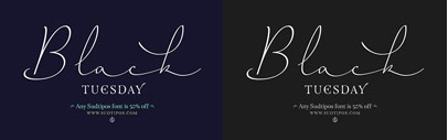 Black Tuesday. Every @sudtipos font is 50% off from Nov 24th to 28th.