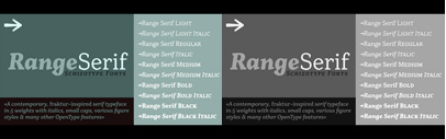 Range Serif by Schizotype is available. Introductory offer Range Serif family 60% off.