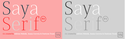 Saya Serif by @Fontyou
