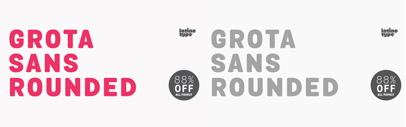 Grota Sans Rounded by @Latinotype. Grota Sans Rounded Complete Family is 88% off until Mar 14.