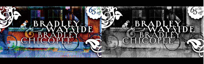 Bradley Wayside & Chicopee inspired by the masterful art nouveau lettering of Will H. Bradley. 65% off until Feb 9.