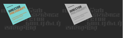 The Director multi-script series‚ a new display typeface family supporting 5 Indian scripts‚ by @itfoundry