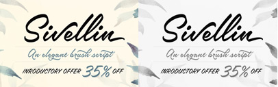 Sivellin by @MelvasType. Introductory offer 35% off until May 23.