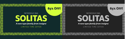 Solitas by @insigneDesign: it comes with 3 widths and each width has 7weights + italics. 85% off until Jun 5.