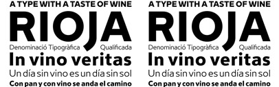 Rioja by @typerepublic: a type family inspired on how typography could be related to wine. It was first designed for the identity of Universidad de la Rioja (Logroño) and further developed in 2014 for comercial distribution.