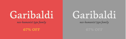 Garibaldi‚ a text typeface based on humanist calligraphy. Designed by @harbortype. 67% off until Jul 24.