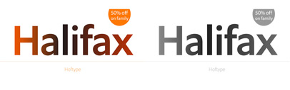 Halifax represents a new interpretation of classic English Sans types such as Gill and Johnston. The family is 50% off until August 1.
