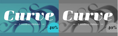 Curve‚ a squarish Didone typeface‚ by Arne Freytag. 40% off until July 18.