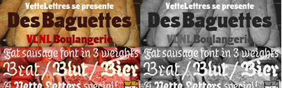 Two new typefaces from VetteLetters; VLNL Boulangerie & VLNL Wurst.
