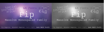 Fip‚ a massive monospaced family‚ by @motaitalic
