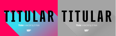 Titular‚ a condensed sans serif‚ consists of two subfamilies; one normal and one alternative. Each has 7 weights + italics. Titular Complete Family is 87% off until Aug 14.