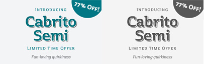 Cabrito Semi by @insigneDesign. 77% off until Sep 4.