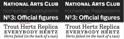 FF Real‚ FF Hertz‚ and two new weights of FF DIN are available.