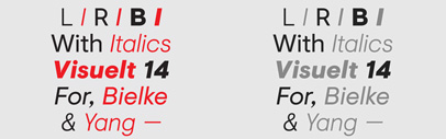 Italics were added to Visuelt.