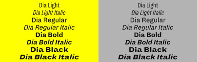 Dia Italics are now available.