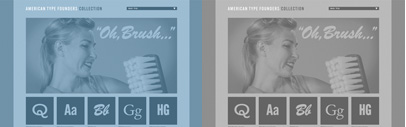 The ATF Collection: Classic American Typefaces Reinterpreted. ATF Alternate Gothic&sbquo; ATF Brush&sbquo; ATF Garamond&sbquo; ATF Headline Gothic&sbquo; ATF Poster Gothic&sbquo; and ATF Wedding Gothic are available.