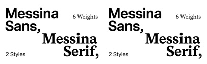 Messina Sans & Messina Serif by Luzi Gantenbein