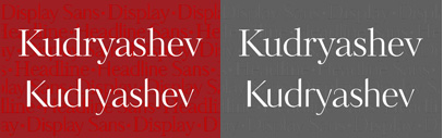 Kudryashev Display Serif and Kudryashev Display Sans by @ParaTypeNews