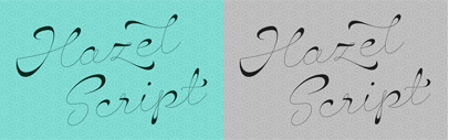 Hazel Script by @SchizotypeFonts