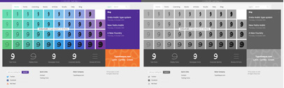 Greta Arabic type system and New Fedra Arabic by TPTQ Arabic‚ a new foundry focused on developing high quality Arabic typefaces.