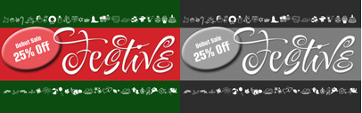 Festive by TypeSETit. 25% off until Jan 18.
