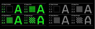 @RazziaType launched. RT Alias Grotesk‚ Fine‚ Medium & Rough are available.