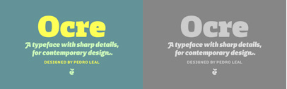 Ocre Sans‚ Serif‚ Poster Sans & Poster Serif by @DSType_Foundry