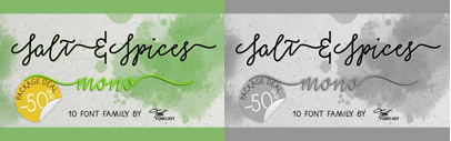 Salt&Spices Mono‚ the monolined version of Salt & Spices Pro.