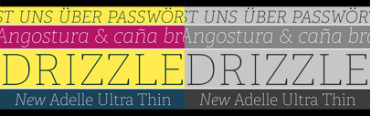 Adelle Ultrathin & Ultrathin Italic were added to Adelle family.