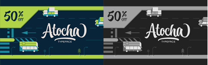 Atocha by @sudtipos. 50% off until Apr 15.