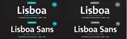 Lisboa & Lisboa Sans now support Cyrillic and Greek.