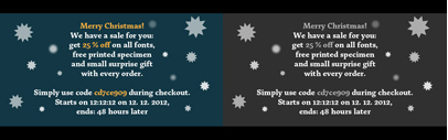 Rosetta Type Foundry’s fonts are 25% off with the coupon code “cd7ce909” only for 48 hours.