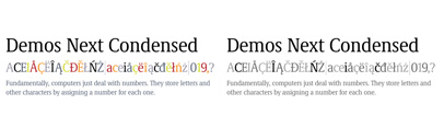 Condensed styles were added to Demos Next. The Demos Next Complete Family is $199 until June 17.