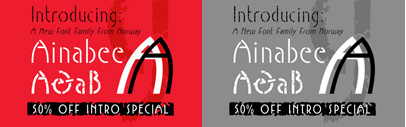 @P22TypeFoundry released Ainabee.