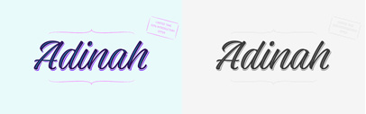 Adinah&sbquo; a layered Brush Script. Adinah Family is 50% off until July 13.