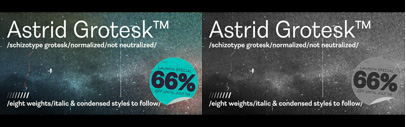 Astrid Grotesk by @SchizotypeFonts. Astrid Grotesk Family is 66% off until July 1st. (You might want to check out Shizotype’s instagram.)